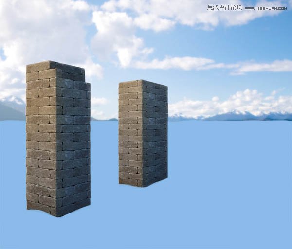 使用PS制作建筑物冬季积雪效果教程