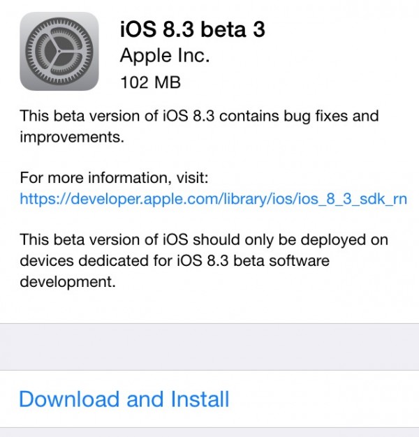 和垃圾信息说再见 iOS8.3beta3版更新 
