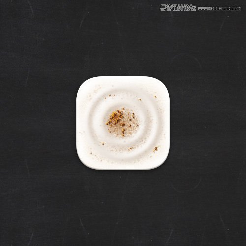 Photoshop绘制精致的咖啡沫特效APP图标”