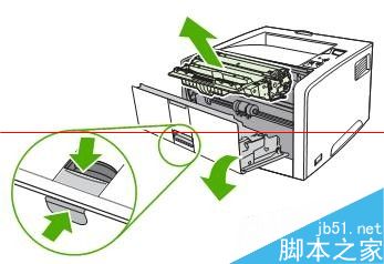 HP5200打印机顶盖内卡纸报错13.20.00的解决办法