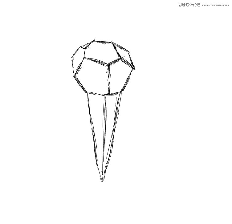 Illustrator绘制可爱的多边形纸艺效果雪糕,PS教程,思缘教程网