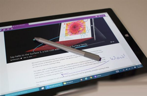win10斯巴达浏览器电子墨水笔记功能使用教程图解”