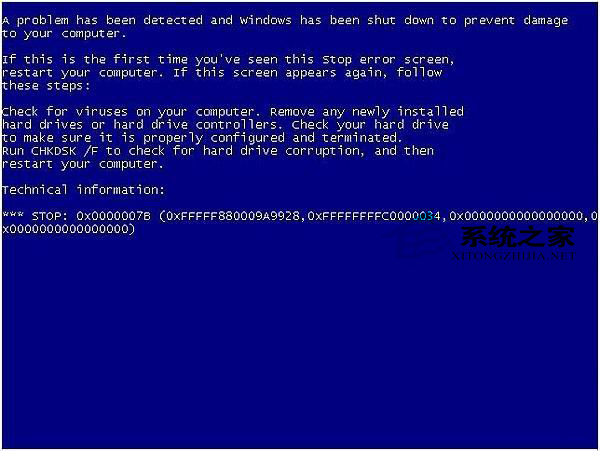WinXP系统0x0000007b蓝屏问题解决方法”