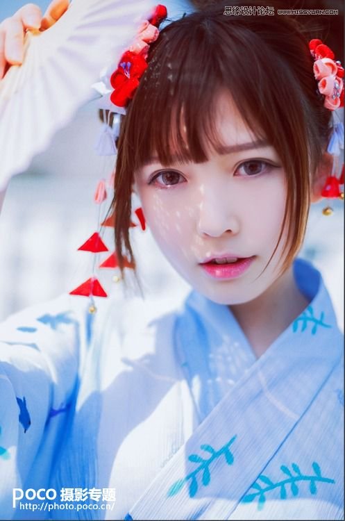 Photoshop调出樱花下的美女日系淡雅色调,PS教程