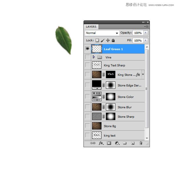 Photoshop制作花藤装饰的岩石字艺术字教程