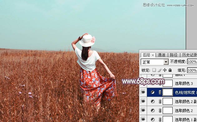 Photoshop调出外景人像逆光紫色效果,PS教程