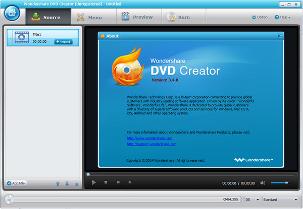 DVD光盘制作软件(Wondershare DVD Creator)  v6.5.3.191 英文官方安装版