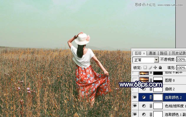 Photoshop调出外景人像秋季黄昏效果图,PS教程