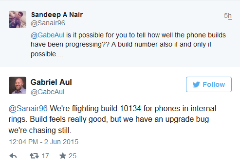 微软近期将推送Windows 10 Mobile build 10134？”