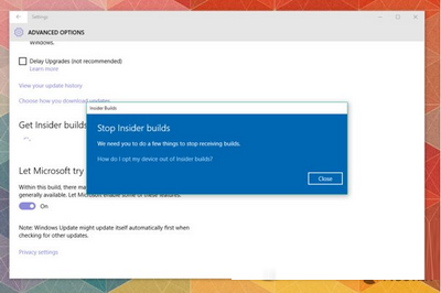 win10预览版10134拒绝后续预览版推送方法1