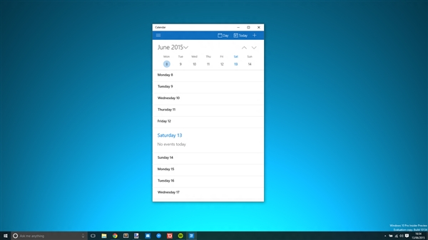 Win10新版邮件和日历应用图赏：漂亮使用