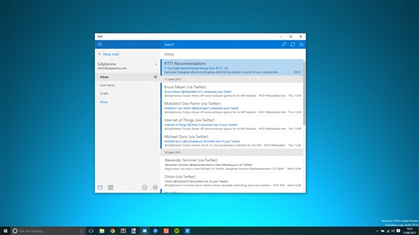 Win10新版邮件和日历应用图赏：漂亮使用