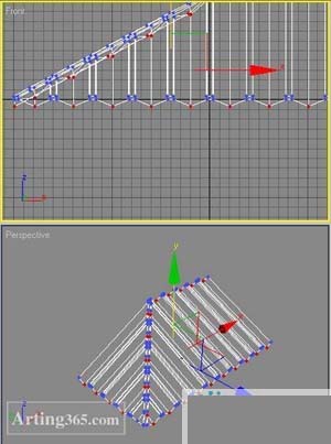 3d max教程：用poly方法制作有瓦的房顶[多图]图片2