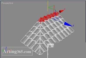 3d max教程：用poly方法制作有瓦的房顶[多图]图片6