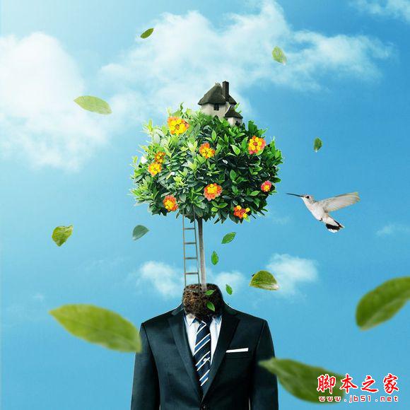 用PS合成另类抽象的鲜花头像图片效果