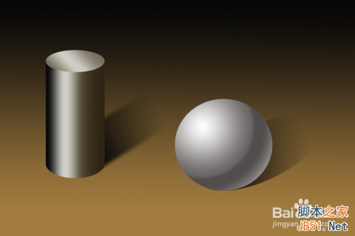 ps渐变实例：圆柱与球体渐变的运用介绍