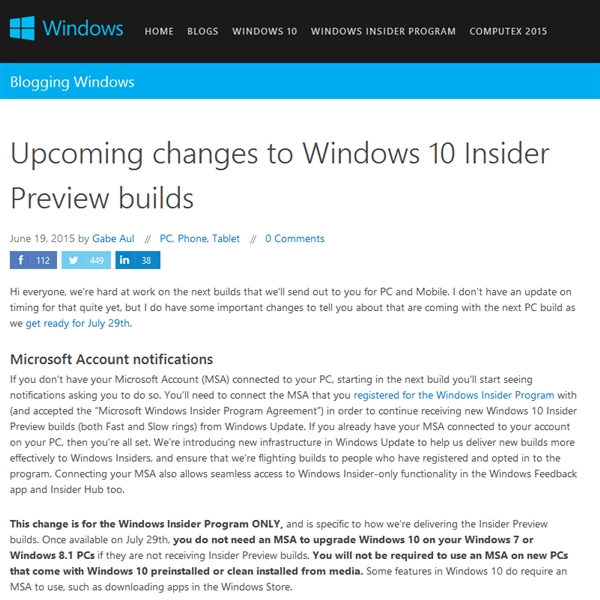 微软预览版如何转正？微软官方免费升级Windows 10正式版