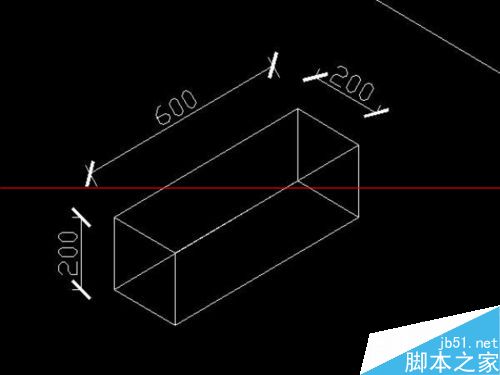 CAD怎么使用斜二测方法绘制长方体？