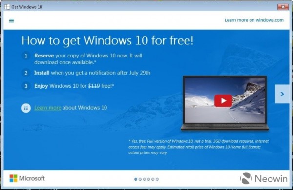 微软首次透露Windows 10国际定价 最低109.99美元”