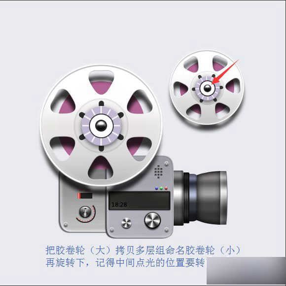 PS鼠绘超精致逼真的古董电影播放机教程