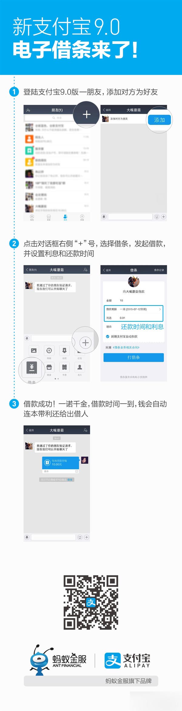 全新“蓝色”支付宝火了：电子借条超赞！