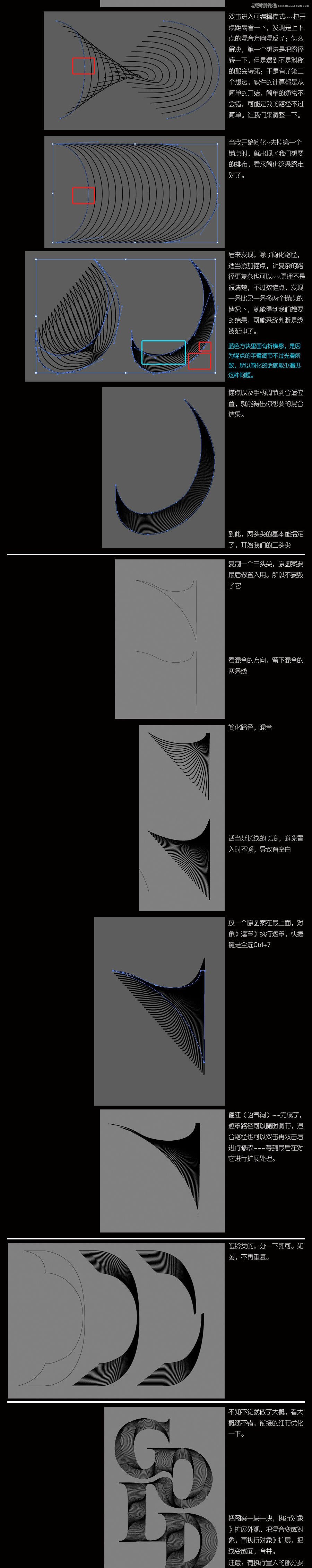 Illustrator绘制金色质感的3D立体字教程,破洛洛