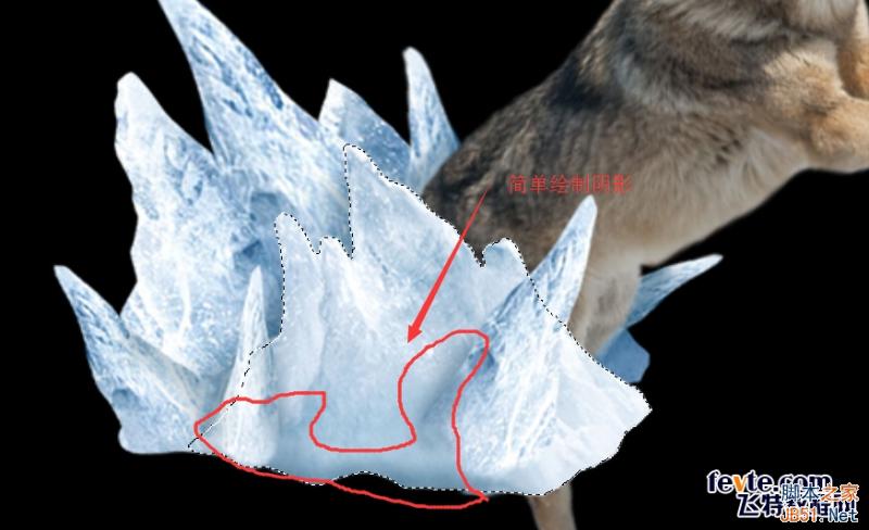 PS合成从冰雪地里冲出来的狼特效教程