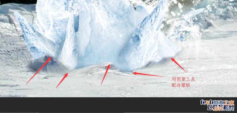 PS合成从冰雪地里冲出来的狼特效教程