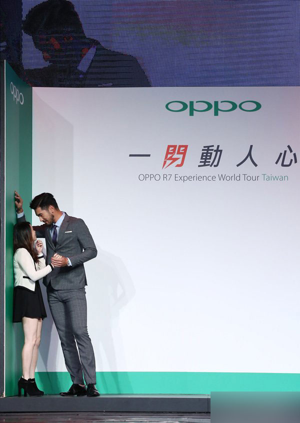 oppo r7在台湾召开发布 由著名演员,男神高以翔代言