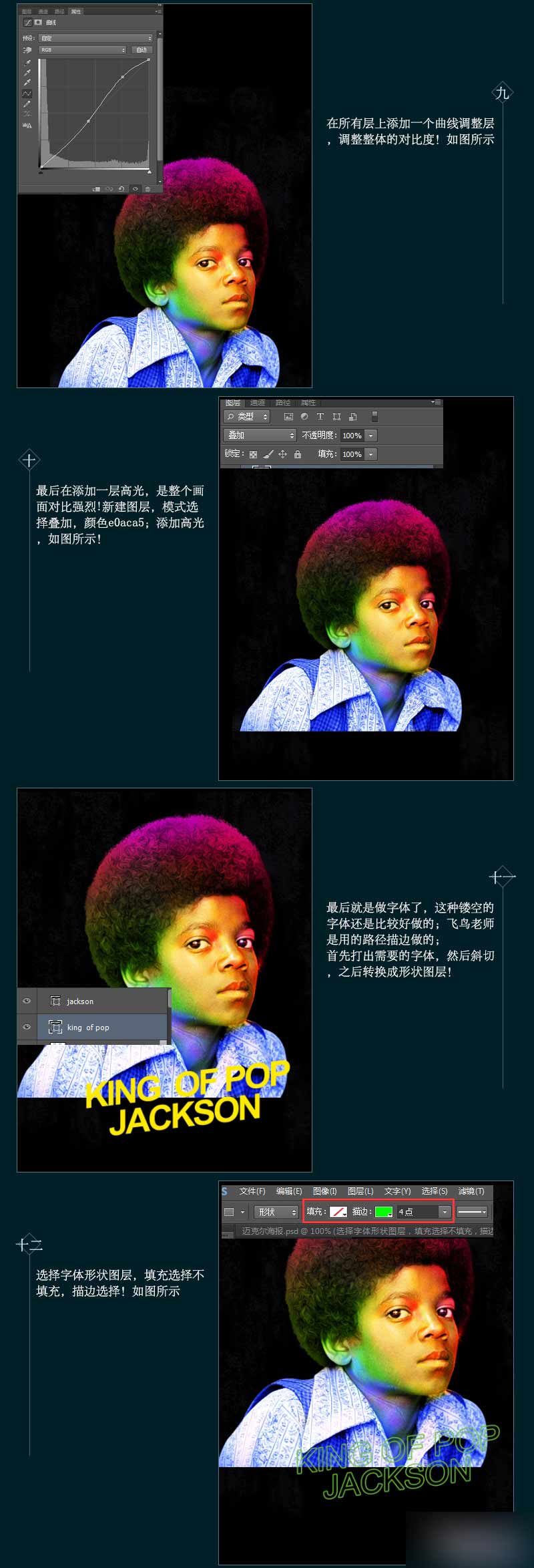 PS模仿电影制作炫彩海报教程