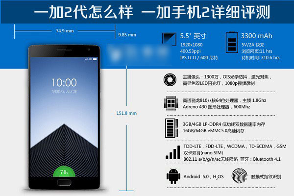 一加2代怎么样 一加手机2详细评测