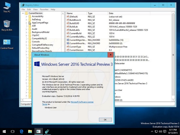 Windows Server 2016 build 10514系统截图曝光”