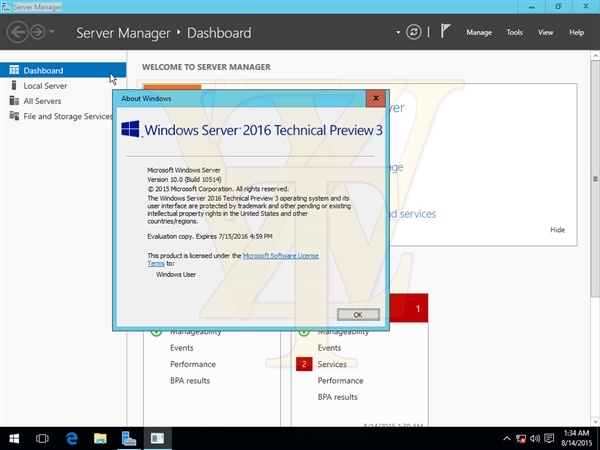 海量截图＋下载：Windows Server 2016第三技术预览版泄露