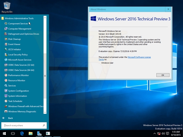 海量截图＋下载：Windows Server 2016第三技术预览版泄露