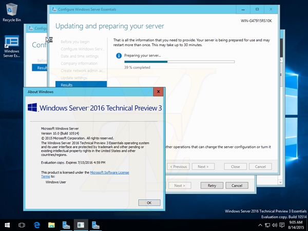 海量截图＋下载：Windows Server 2016第三技术预览版泄露