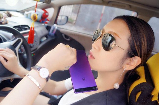 紫色,华为P8,惊艳,女神