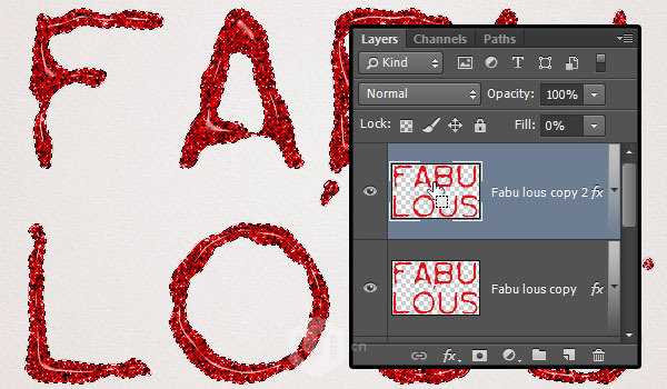 PS制作漂亮的彩金色UV文字效果