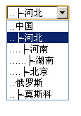 javascript实现在下拉列表中显示多级树形菜单的方