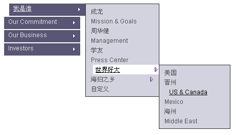 js实现向右横向滑出的二级菜单效果