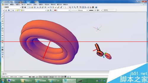 CAD中3D建模旋转rev命令怎么使用？
