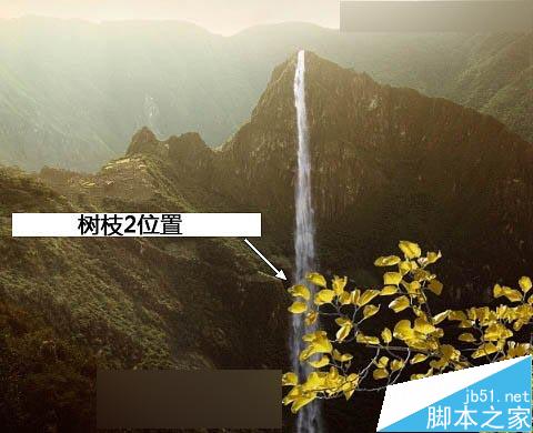 Photoshop合成唯美的山峰晨光效果图