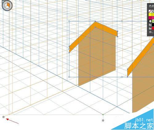 ai透视功能怎么使用? ai利用透视功能制作小洋房的图文教程