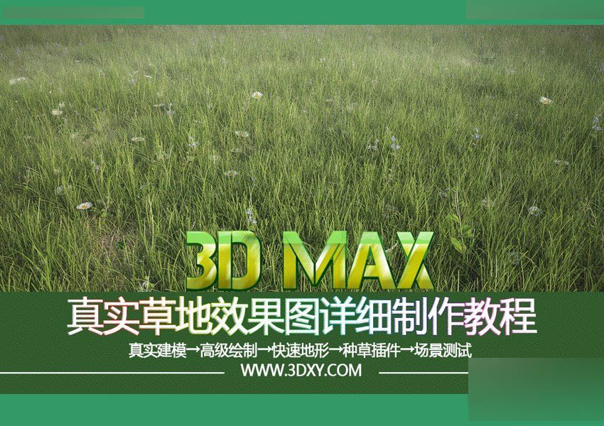 3DMAX制作真实的绿色草地建模流程介绍”