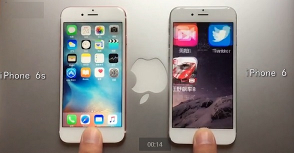 iPhone6s和iPhone6指纹解锁速度对比视频