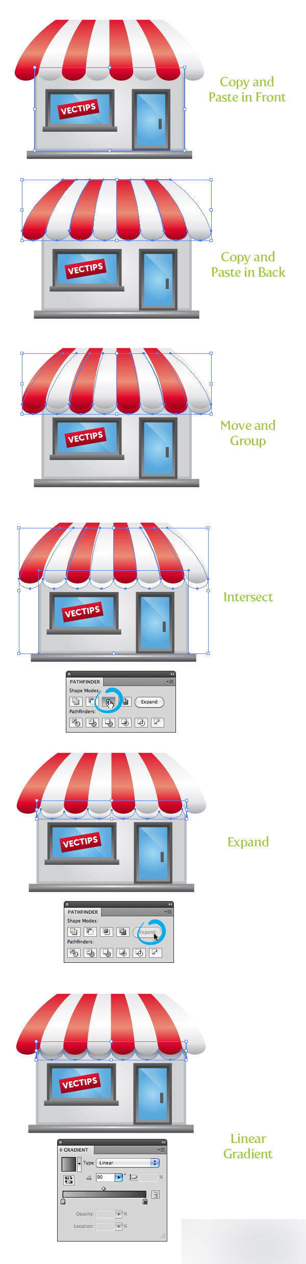 AI绘制一个可爱卡通店面图标 脚本之家 AI教程