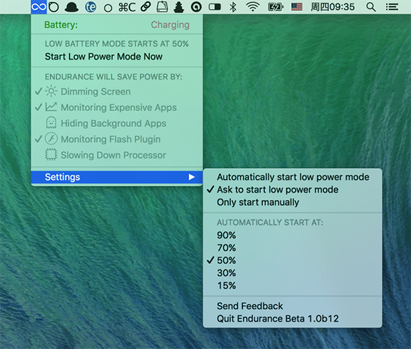 Endurance for Mac(电池管理软件) V1.1 苹果电脑版