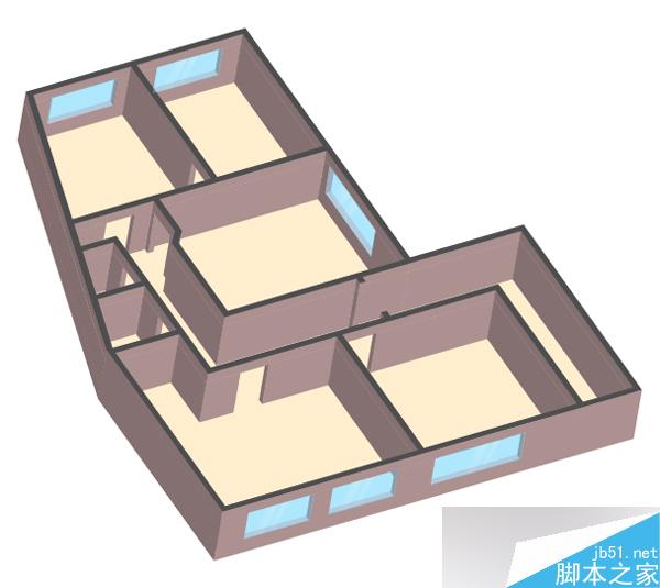 ai绘制一张三维楼层户型布局图_illustrator教程_平面设计_脚本之家
