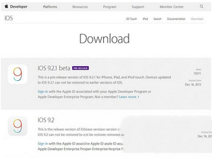 ios9.2.1beta1固件下载 ios9.2.1beta1固件官方下载地址