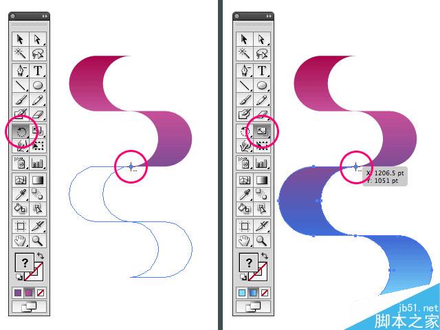 AI绘制漂亮渐变插画 脚本之家 AI教程