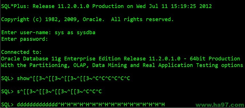 Linux中Oracle的sqlplus下退格和Del键无效的问题解决